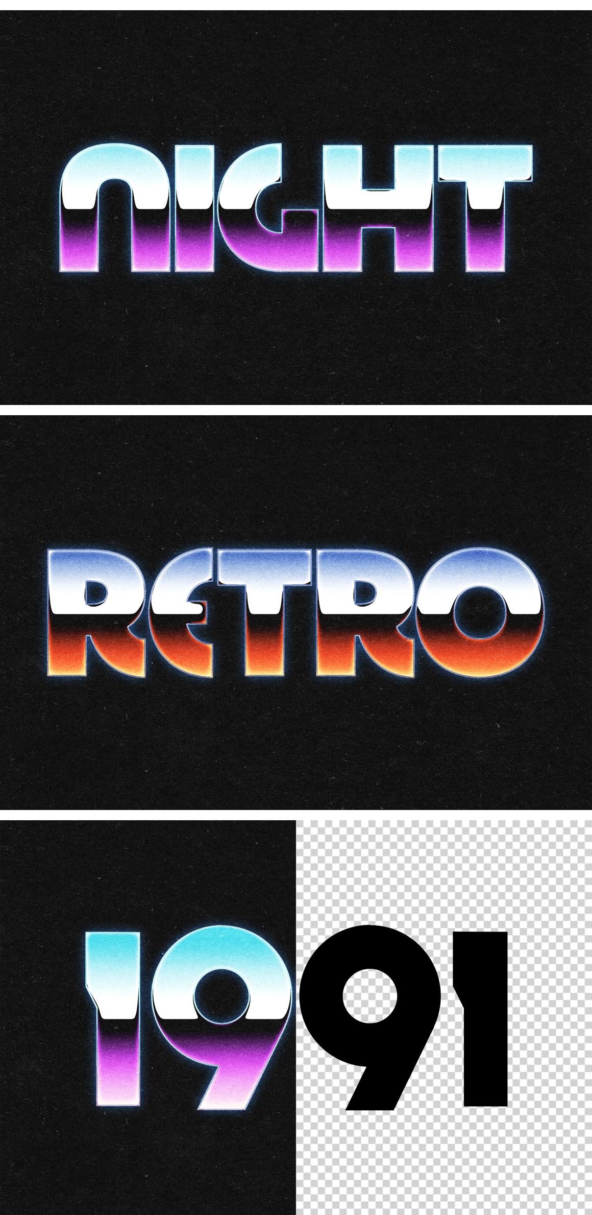 Retro Wave Chrome Text Effect