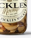 Glass Jar with Porcini Mushrooms Mockup