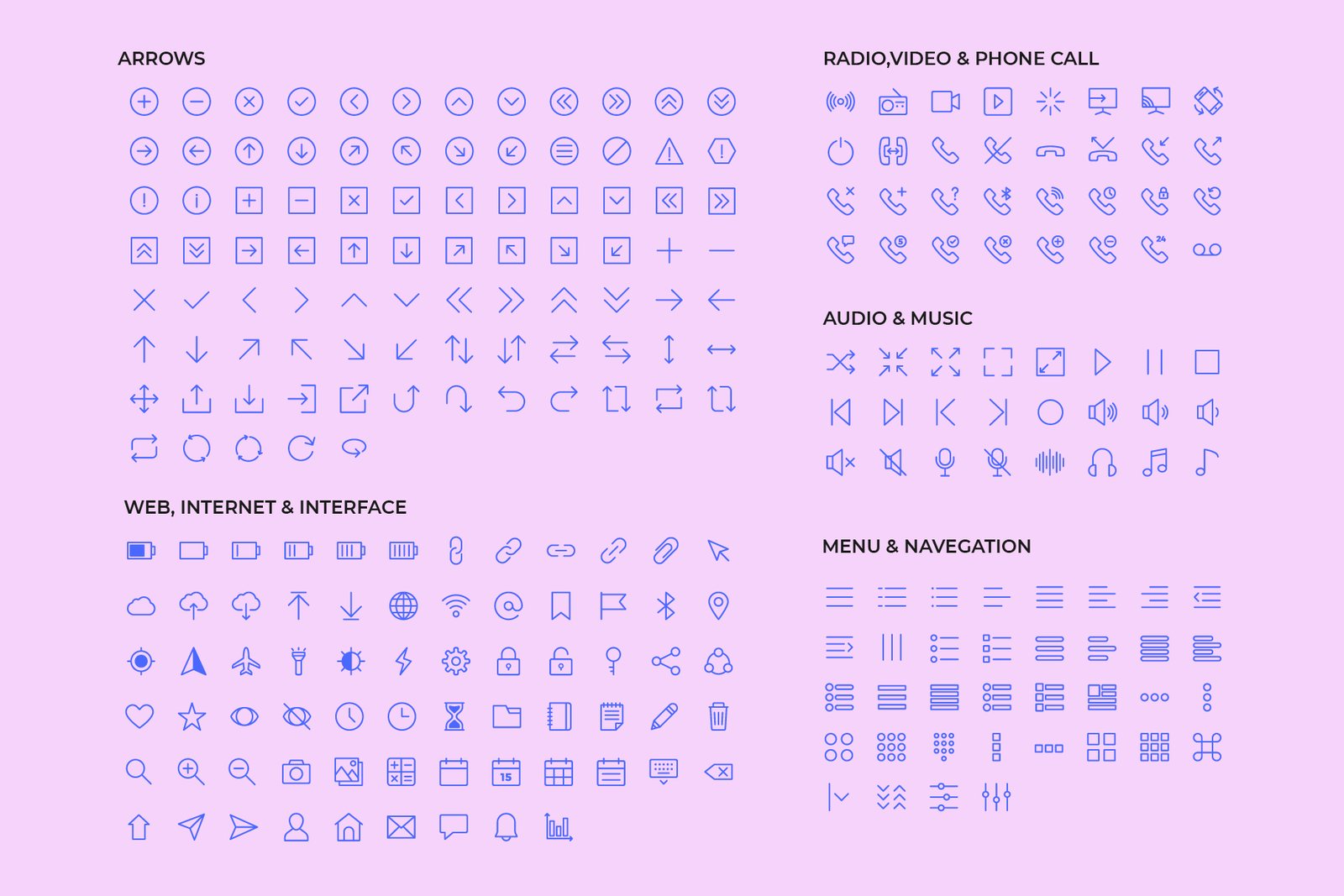 Mega Bundle: 500+ Vector Line Icons