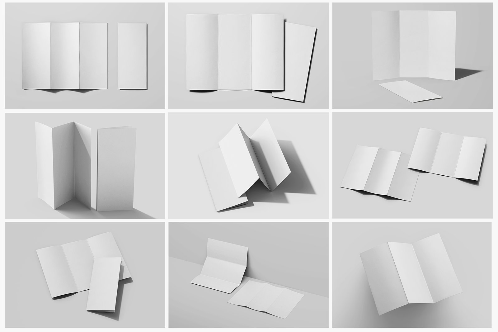 Trifold Brochure Mockup Set