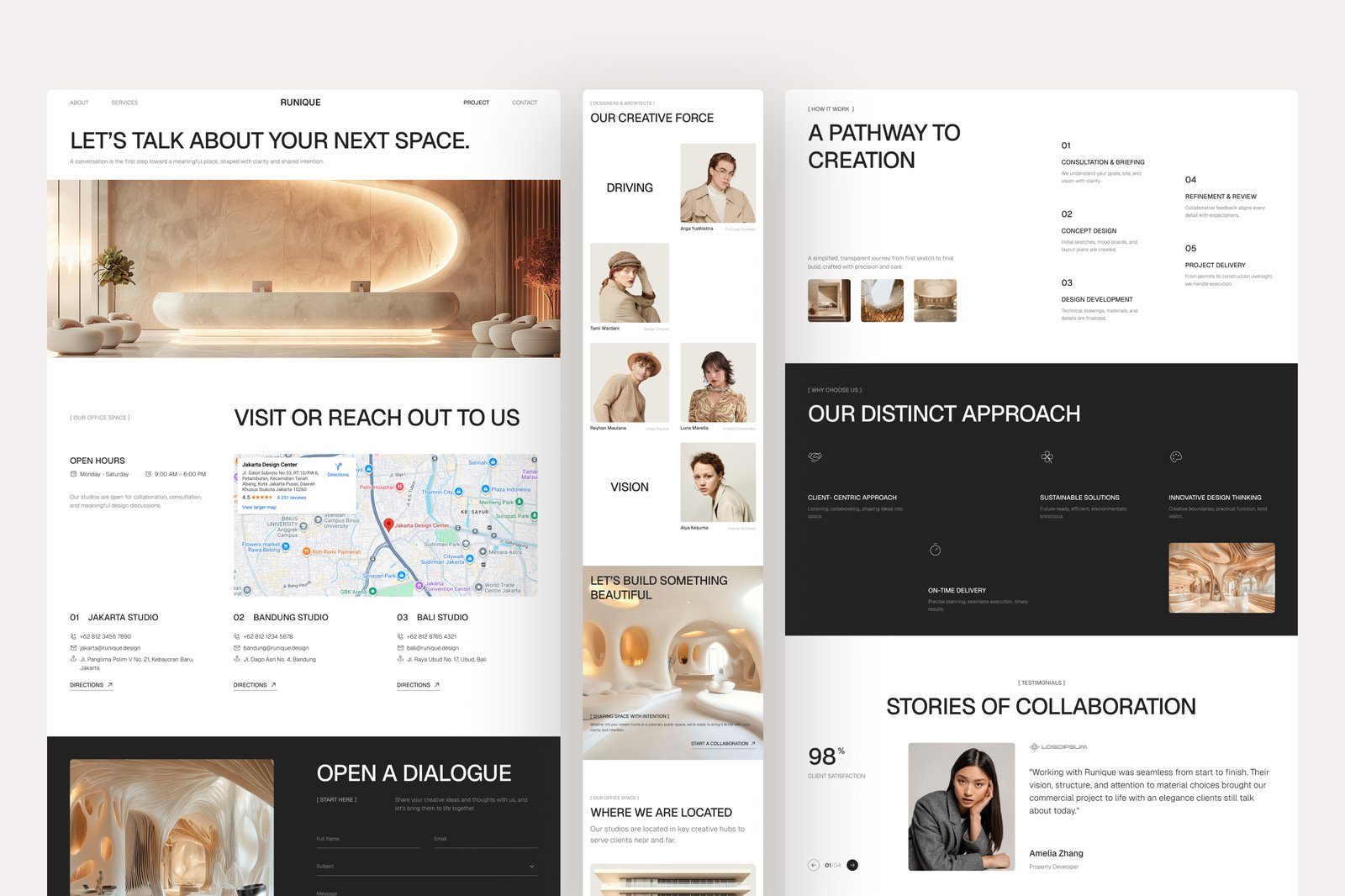 Runique – Architecture Firm Website UI Figma Template