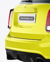 Hatchback Mockup - Back Half Side View