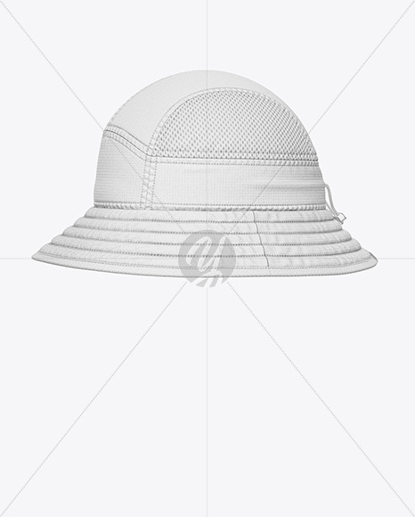 Ripstop Bucket Hat Mockup - Side View