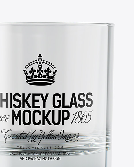 Clear Whisky Tumbler Glass Mockup