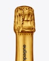 Clear Glass White Champagne Bottle Mockup
