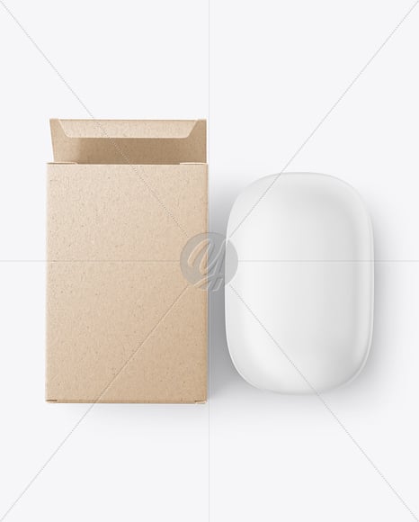 Soap Bar with Kraft Paper Box Mockup