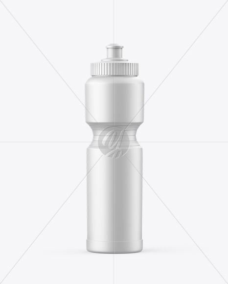 Matte Sport Bottle Mockup – Front View