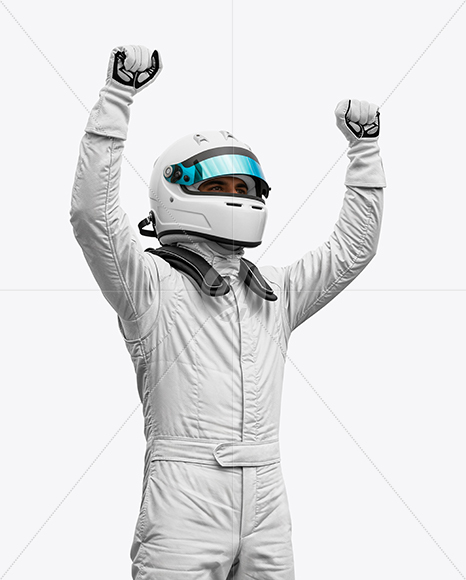 Man Wearing Racing Kit Mockup