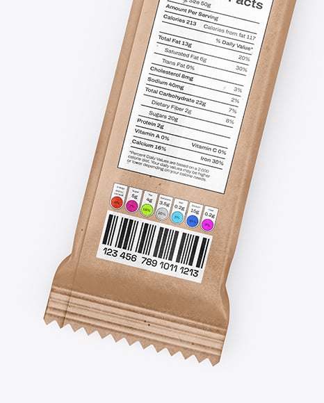 Two Kraft Stick Sachets Mockup