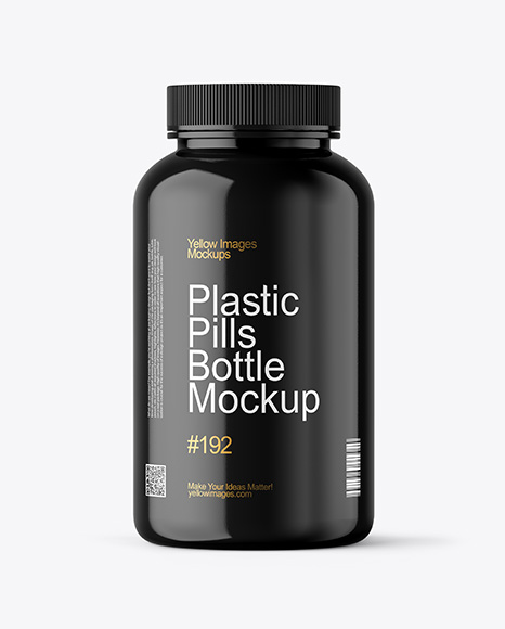 Glossy Pills Bottle Mockup