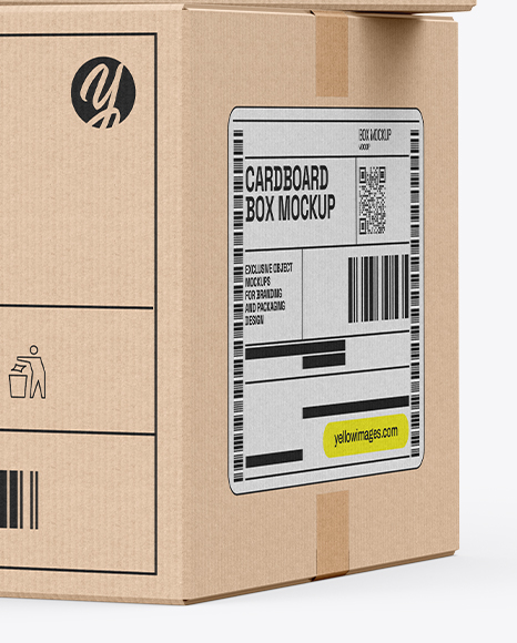 Two Cardboard Boxes Mockup