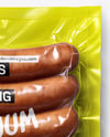 Clear Plastic Flow-Pack with Sausages Mockup
