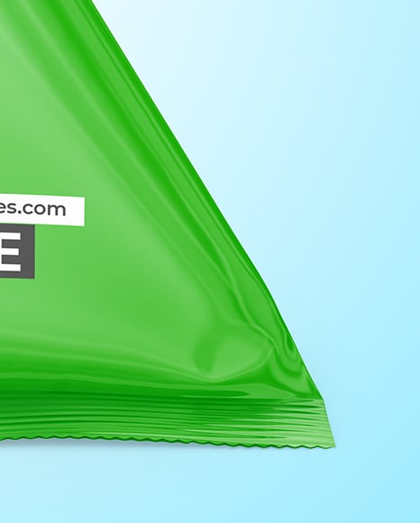 Glossy Triangular Package Mockup