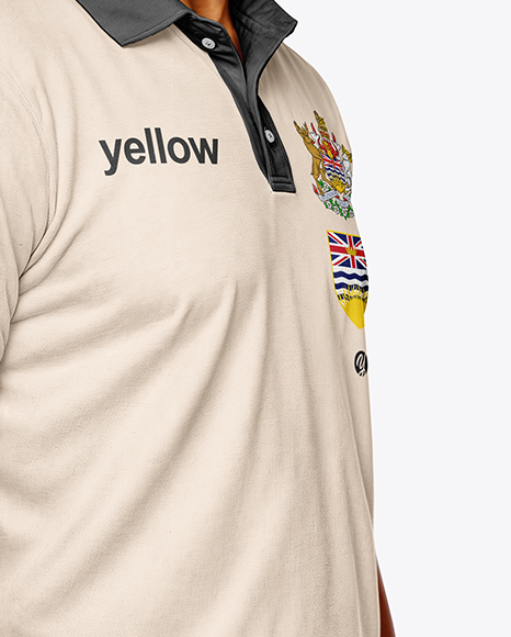 Indian Cricket Player Wearing a Polo and Helmet Mockup
