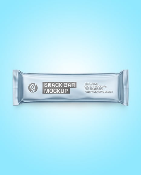 Matte Metallic Snack Package Mockup
