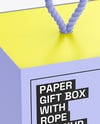 Gift Box With Rope Mockup