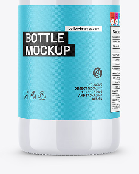 Glossy Bottle Mockup