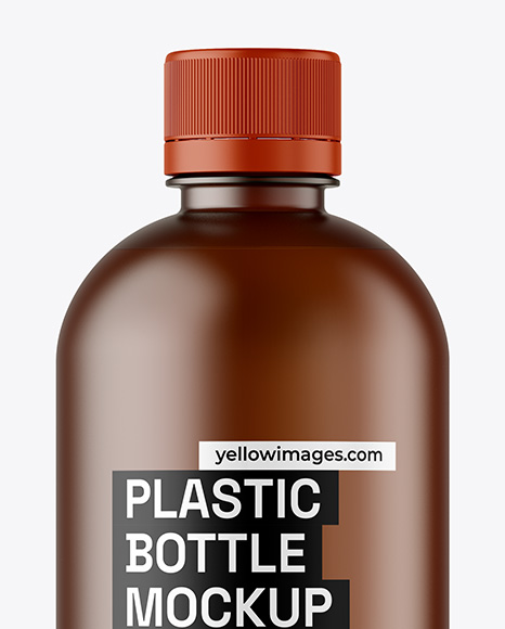 Frosted Amber Cosmetic Bottle Mockup