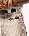 Man Wearing a Full Baseball Kit with Pitcher's Glove Mockup