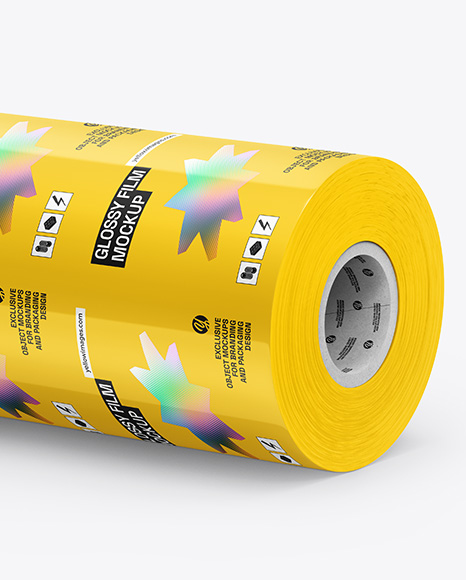 Glossy Film Roll Mockup