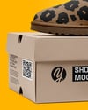 Pair of Women's UGG Boots with Shoe Box Mockup