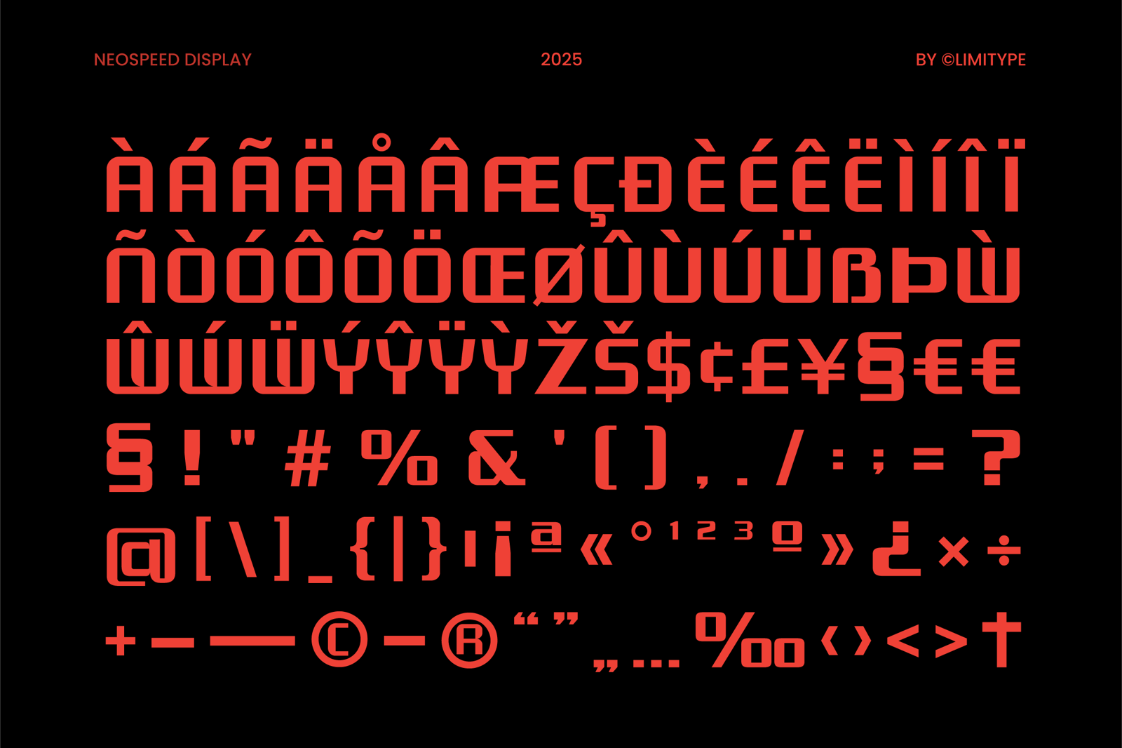 Neospeed - Futuristic Font
