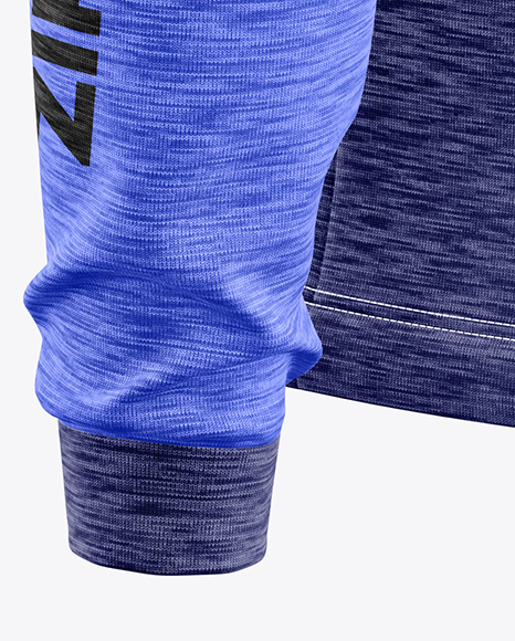 Melange Jersey Mockup - Back Half Side View