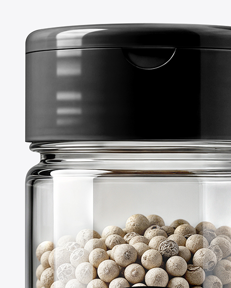 Spice Jar with Whole White Pepper Mockup