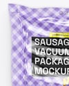 Glossy Plastic Flow-Pack with Sausages Mockup