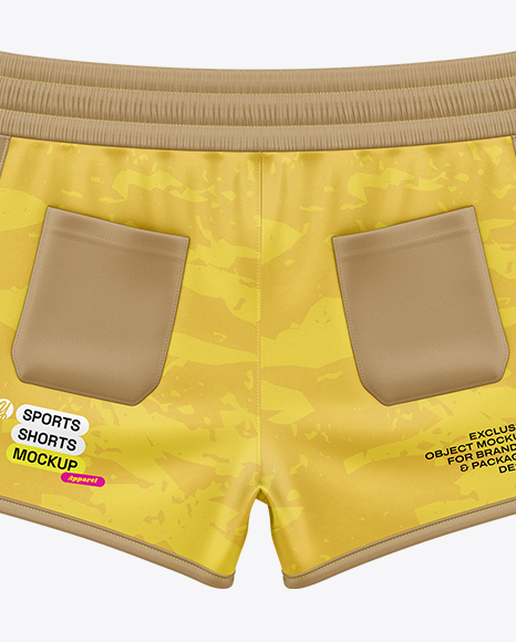 Running Shorts Mockup - Back View