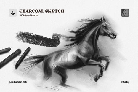 Charcoal Sketch Affinity Brushes - Painting