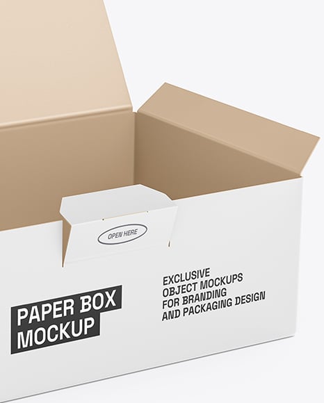 Paper Box Mockup