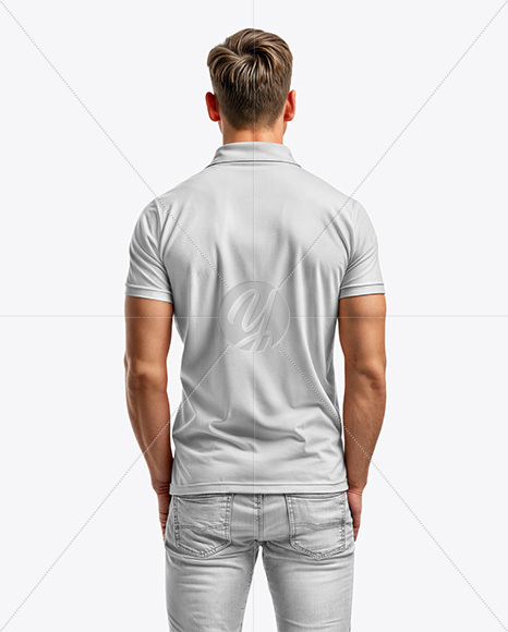 Man in a Polo Shirt and Jeans Mockup