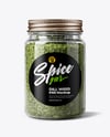 Plastic Jar with Dill Weed Spice Mockup