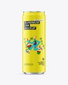 Slim Aluminium Drink Can with Matte Finish Mockup