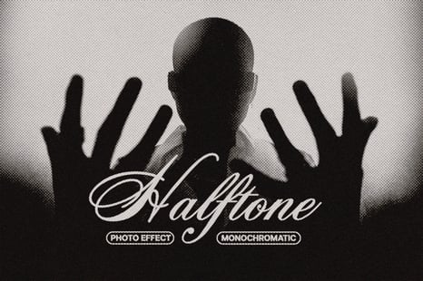 Monochromatic Halftone Photo Effect - Add-Ons