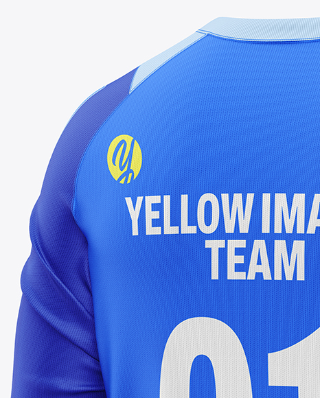 Training Short Sleeve Jersey Mockup - Back Half Side View