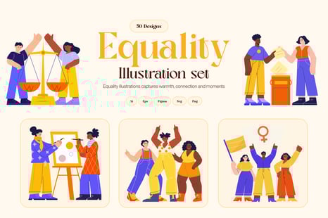 Equality Illustrations Art Set - Creative Store
