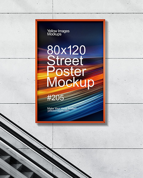Framed Poster on a Wall Mockup