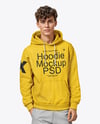 A Young Man in a Hoodie and Sweatpants Mockup