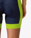 Woman Wearing Cycling Jersey and Bib Shorts Mockup
