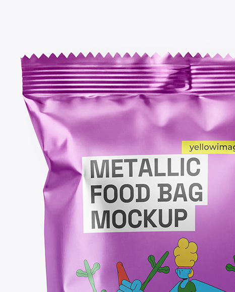 Metallic Food Bag Mockup