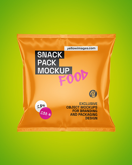 Glossy Snack Pack Mockup