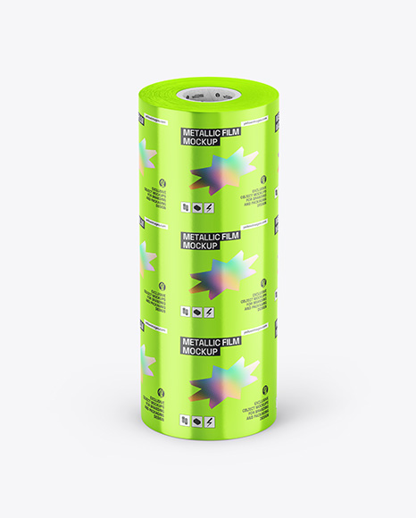 Metallic Film Roll Mockup - Stationery mockups