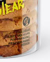 Clear Plastic Tube with Cookies Mockup