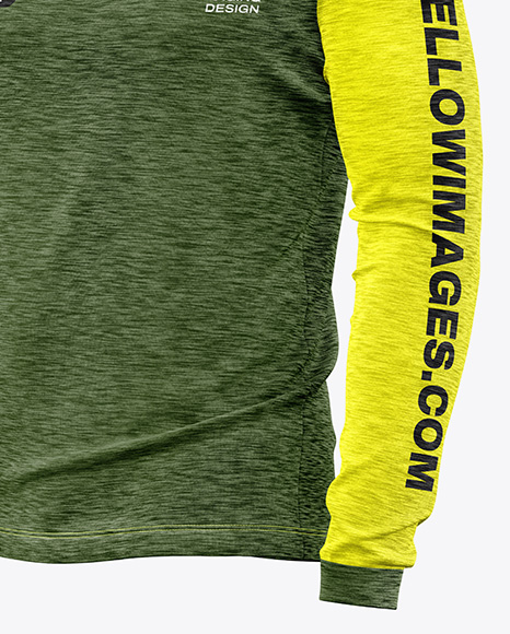 Melange Jersey Mockup - Half Side View