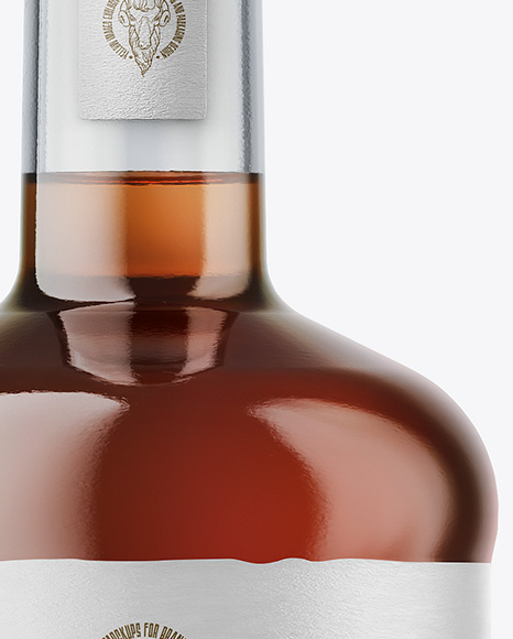 Black Rum Bottle Mockup