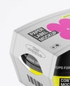 Glossy Plastic Container With Label Mockup