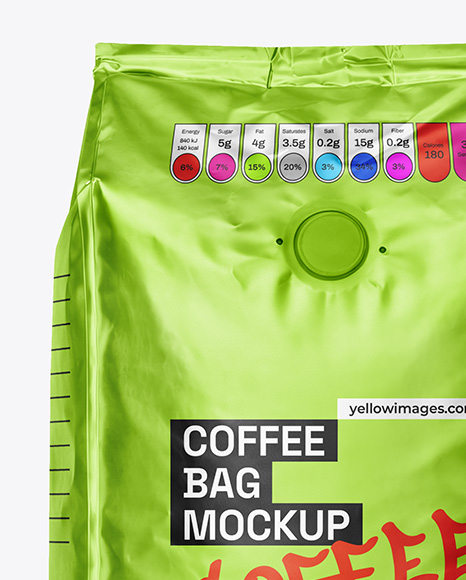 Metallic Coffee Bag Mockup