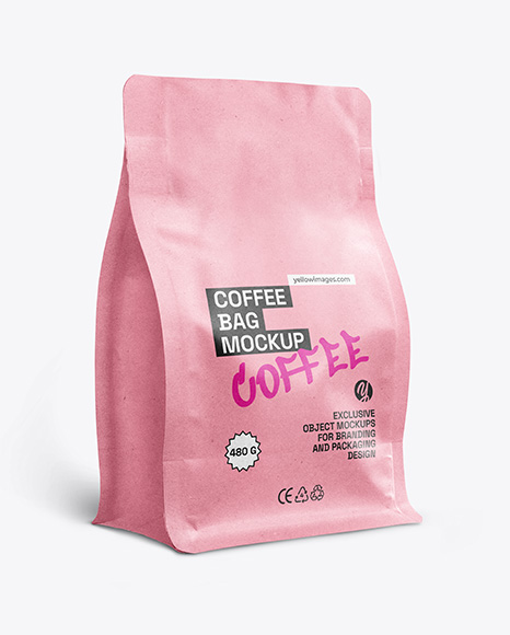 Kraft Paper Coffee Bag Mockup